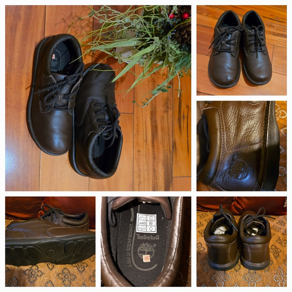 TIMBERLAND BARRET TOP OXFORD BOY TEENS YOUTH BROWN CASUAL SHOE-6